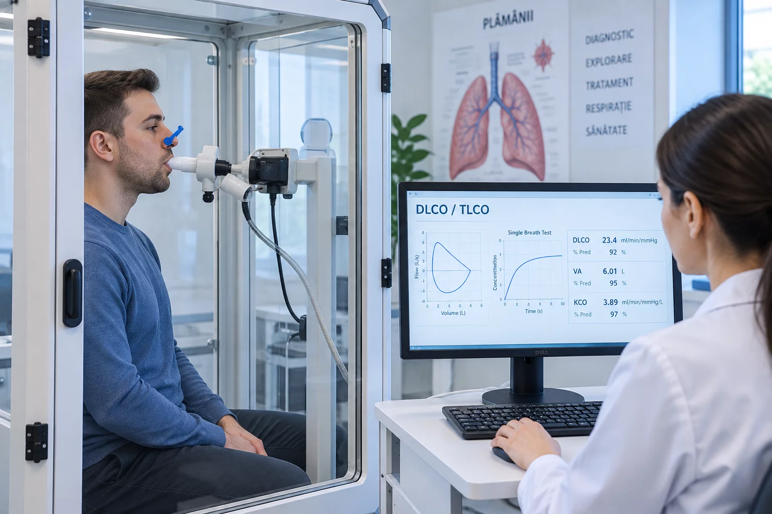 TLCO/DLCO – testarea difuziunii pulmonare